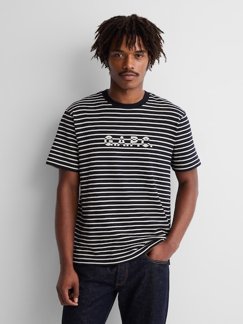 Gap × A.P.C. Logo Stripe T-Shirt