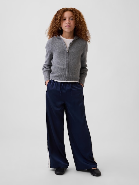 Kids Satin Easy Wide-Leg Pants