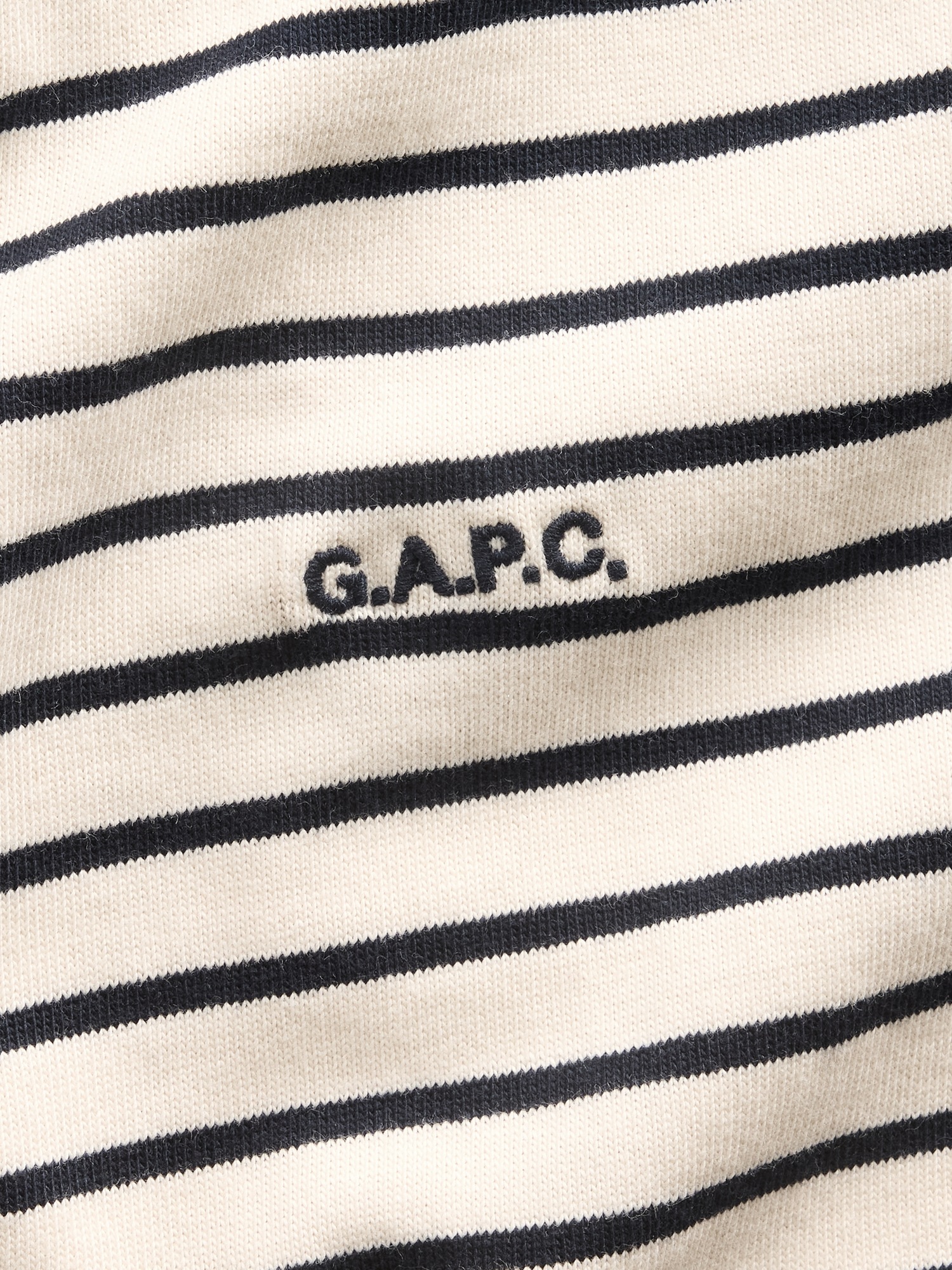 Мужская футболка Gap × A.P.C. Stripe, цвет: Молочный белый — фото 4