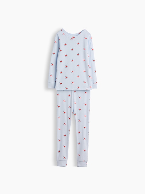 Baby & Toddler Organic Brushed Cotton Snowman PJ Set