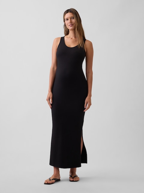 Maternity Split-Hem Modal Maxi Dress
