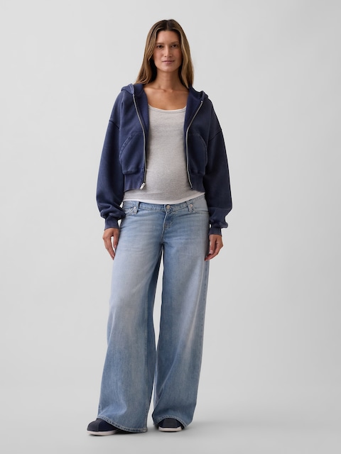 Maternity UltraSoft Full-Panel Baggy Jeans