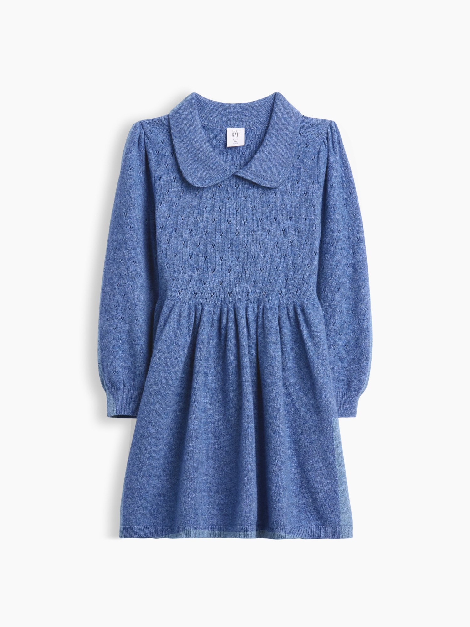 Платье Gap CashSoft Collared Dress для малышей, цвет: Синий — фото 2