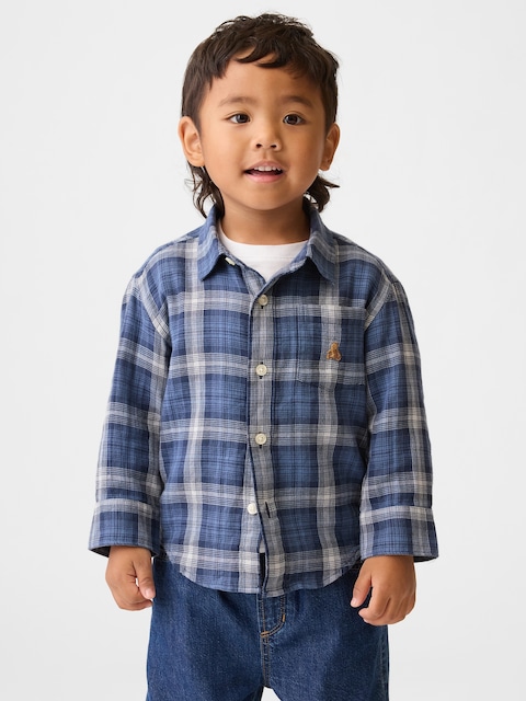 Baby & Toddler Double-Weave Plaid Shirt