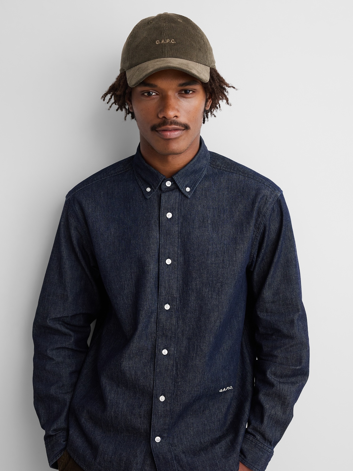 Кепки Gap × A.P.C. Logo Corduroy, цвет: Зелёный
