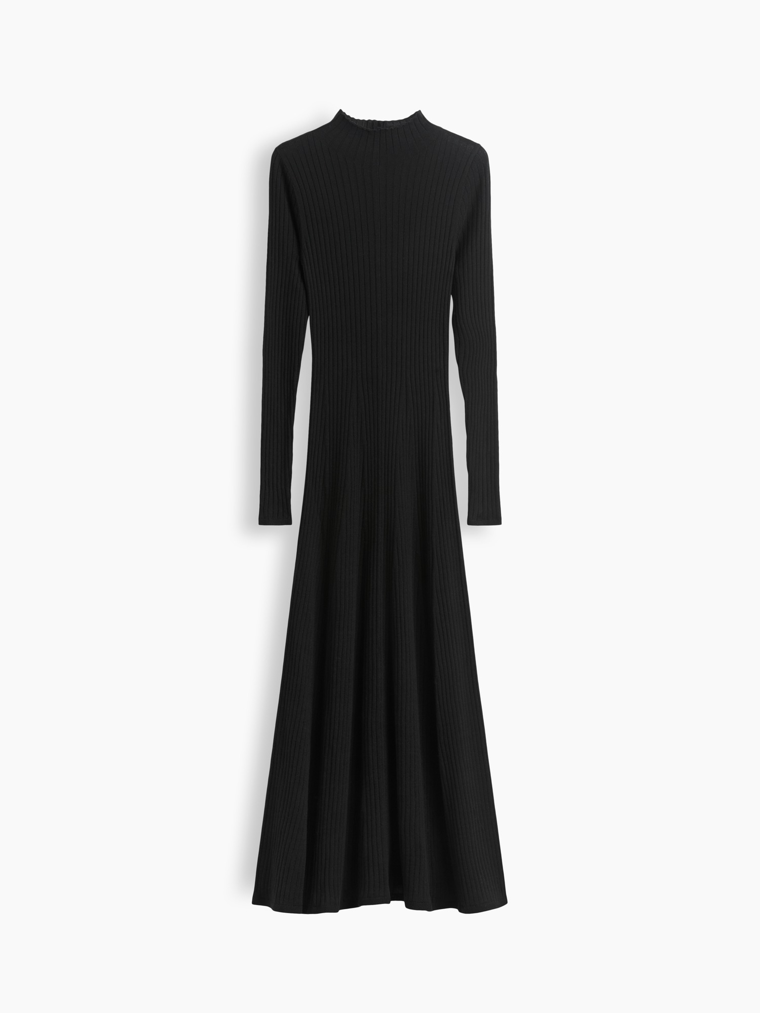 Женское платье Gap Lightweight CashSoft Rib Sweater Maxi, цвет: Чёрный — фото 5