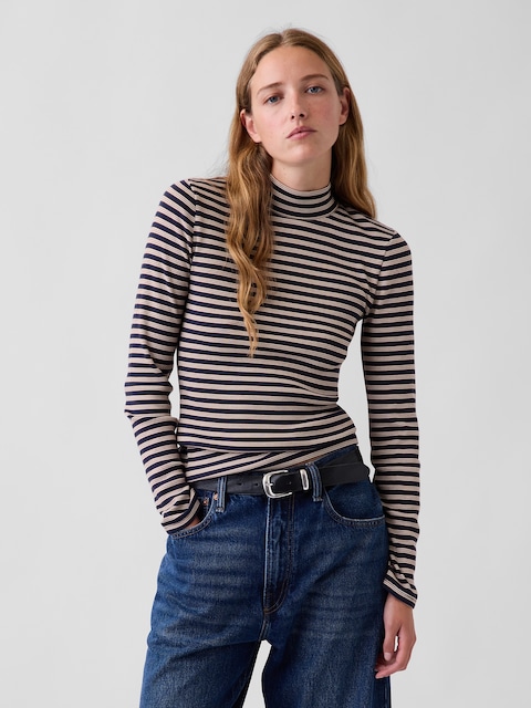Modern Rib Mockneck T-Shirt