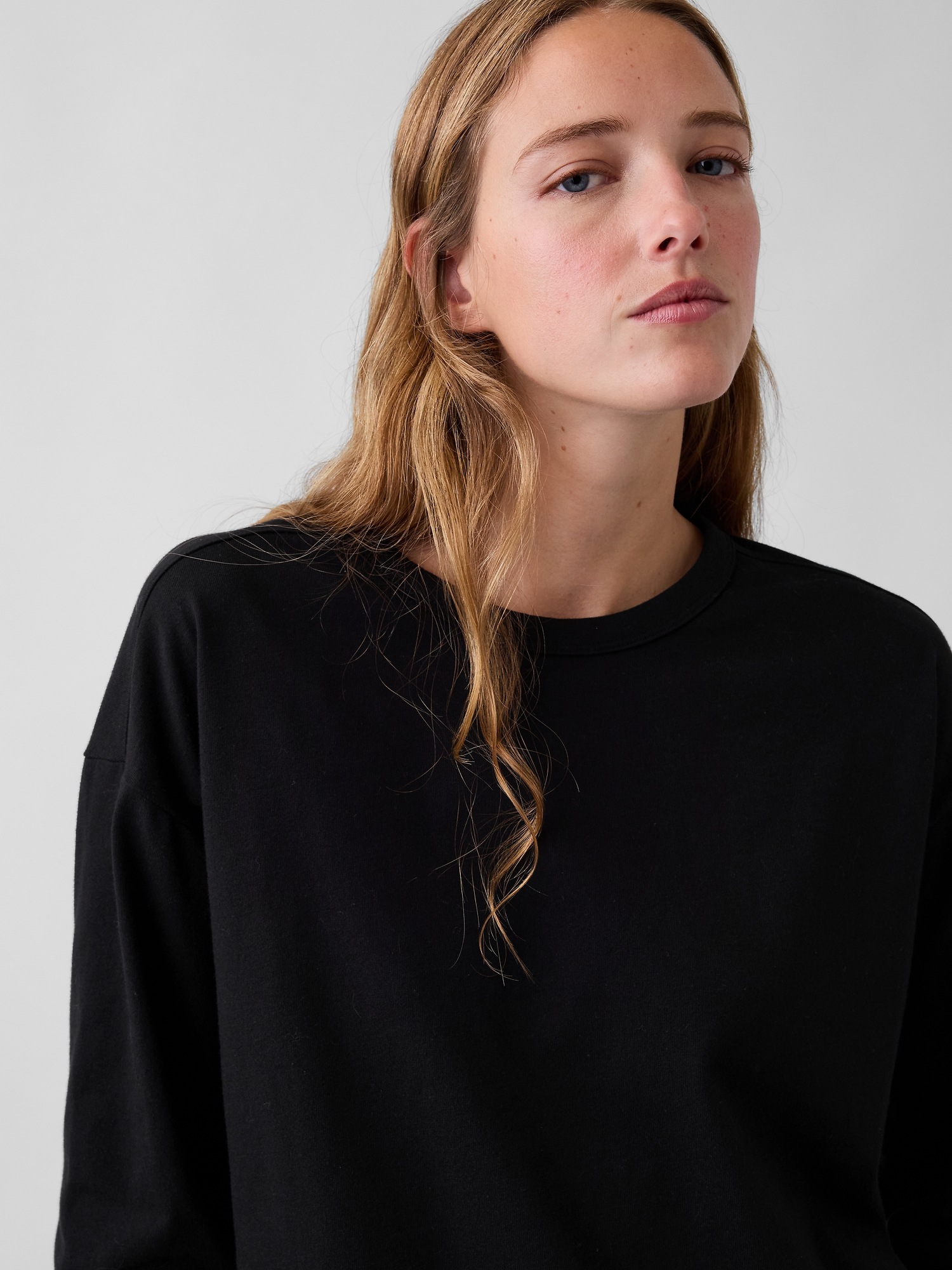 Женская футболка Gap Knit Big, цвет: Чёрный — фото 4