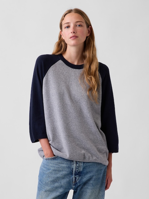 CashSoft Raglan Sweater Shirt
