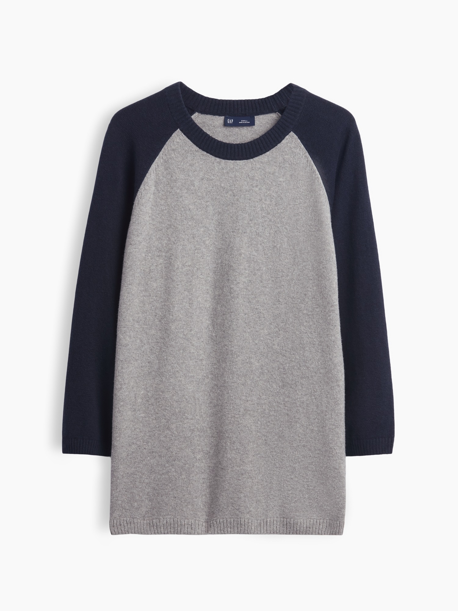 Женский свитер Gap CashSoft Raglan Sweater Shirt, цвет: Синий / Тёмно-синий — фото 5