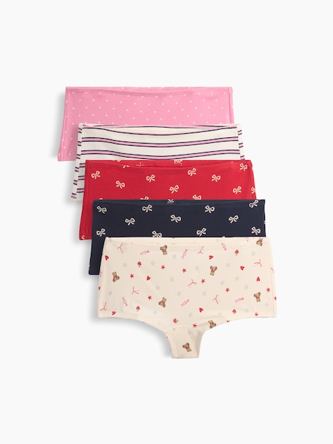 Kids Organic Stretch Cotton Print Shorty (5-Pack)