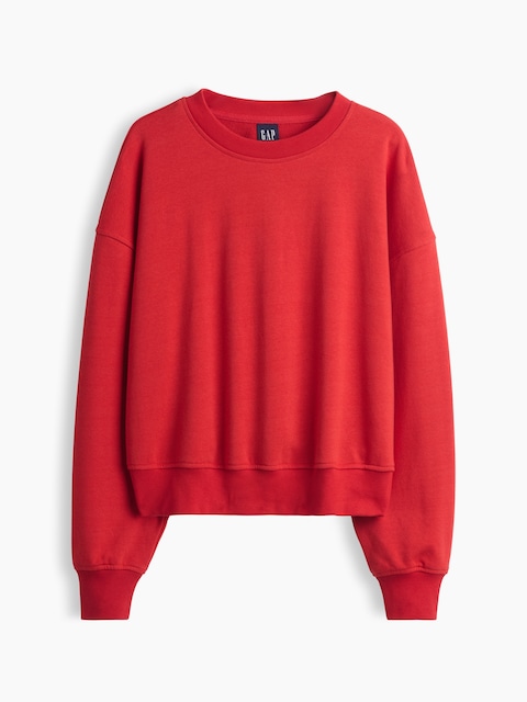 VintageSoft Terry Oversized Wedge Side-Slit Sweatshirt