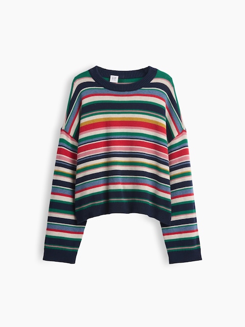 Kids 100% Cotton Oversized Crew Sweater