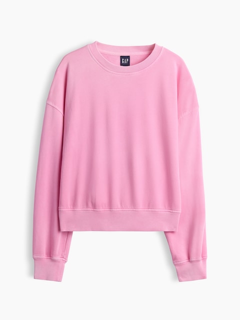 VintageSoft Terry Oversized Wedge Side-Slit Sweatshirt