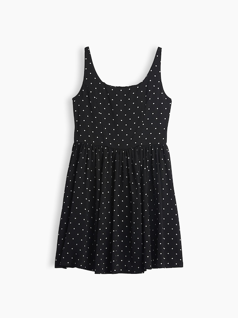 Kids Satin Polka Dot Tank Dress