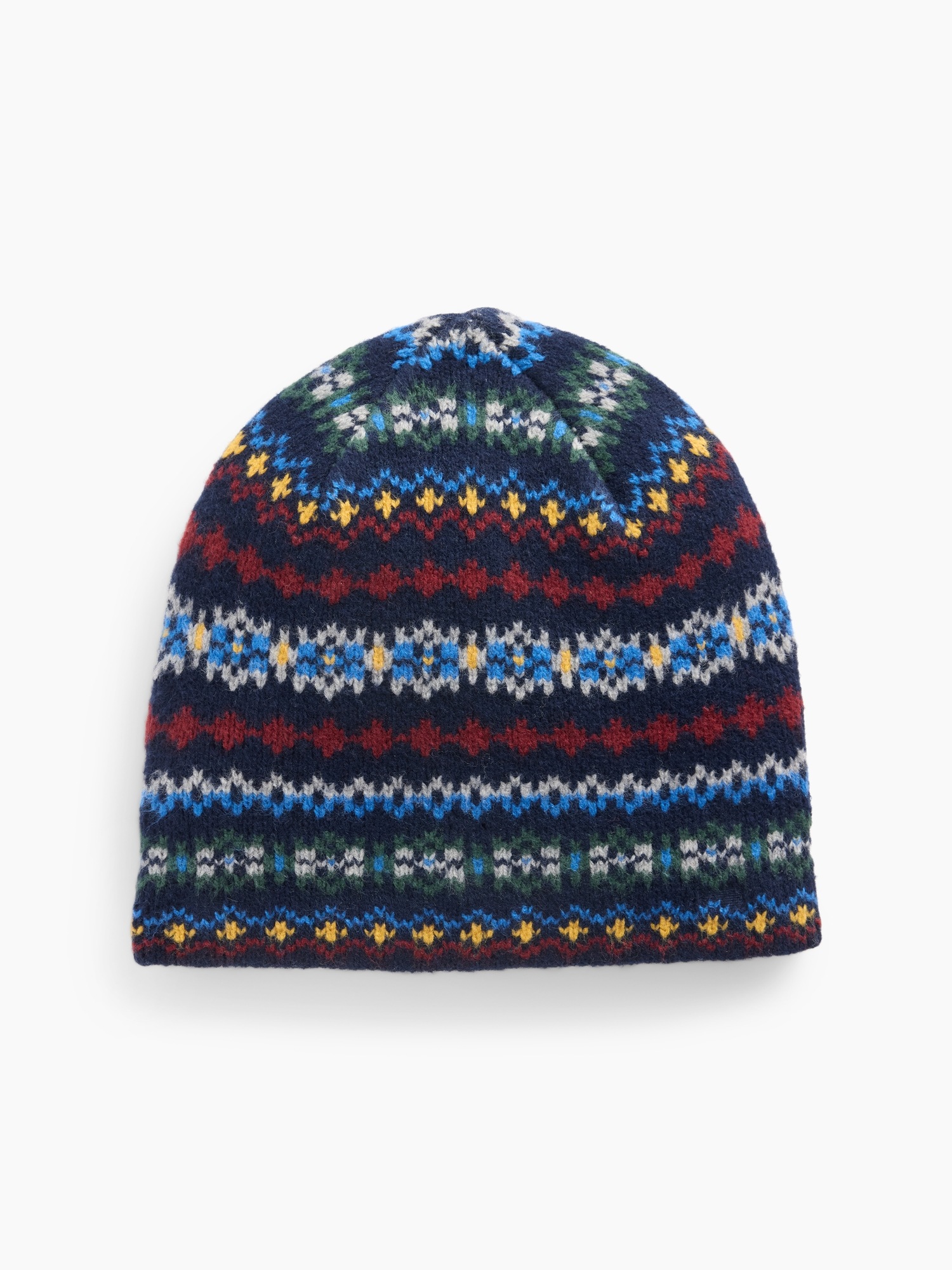 Мужская шапка Gap CashSoft Fair Isle Beanie, цвет: Тёмно-синий