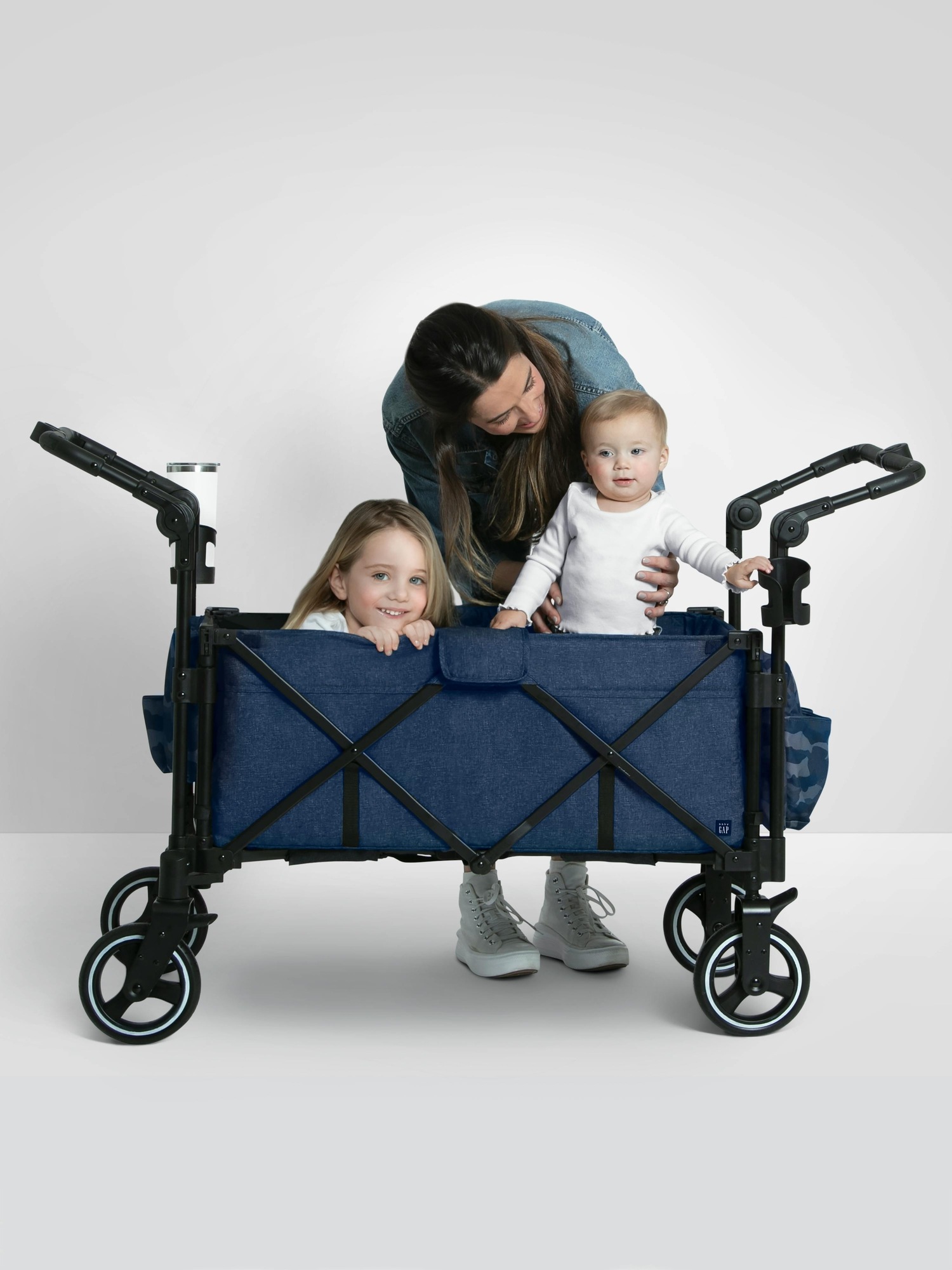 Прогулочная тележка babyGap Deluxe Explorer, цвет: Тёмно-синий камуфляжный — фото 3