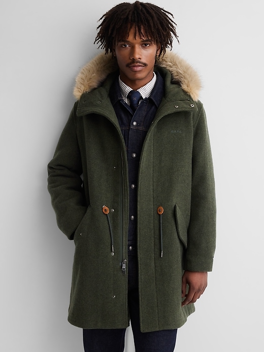 Gap × A.P.C. Oversized Wool-Blend Parka | Gap