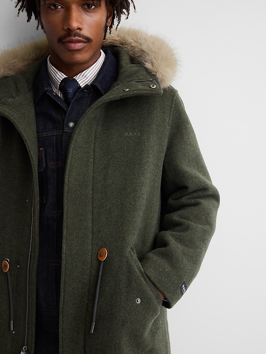 Gap × A.P.C. Oversized Wool-Blend Parka | Gap