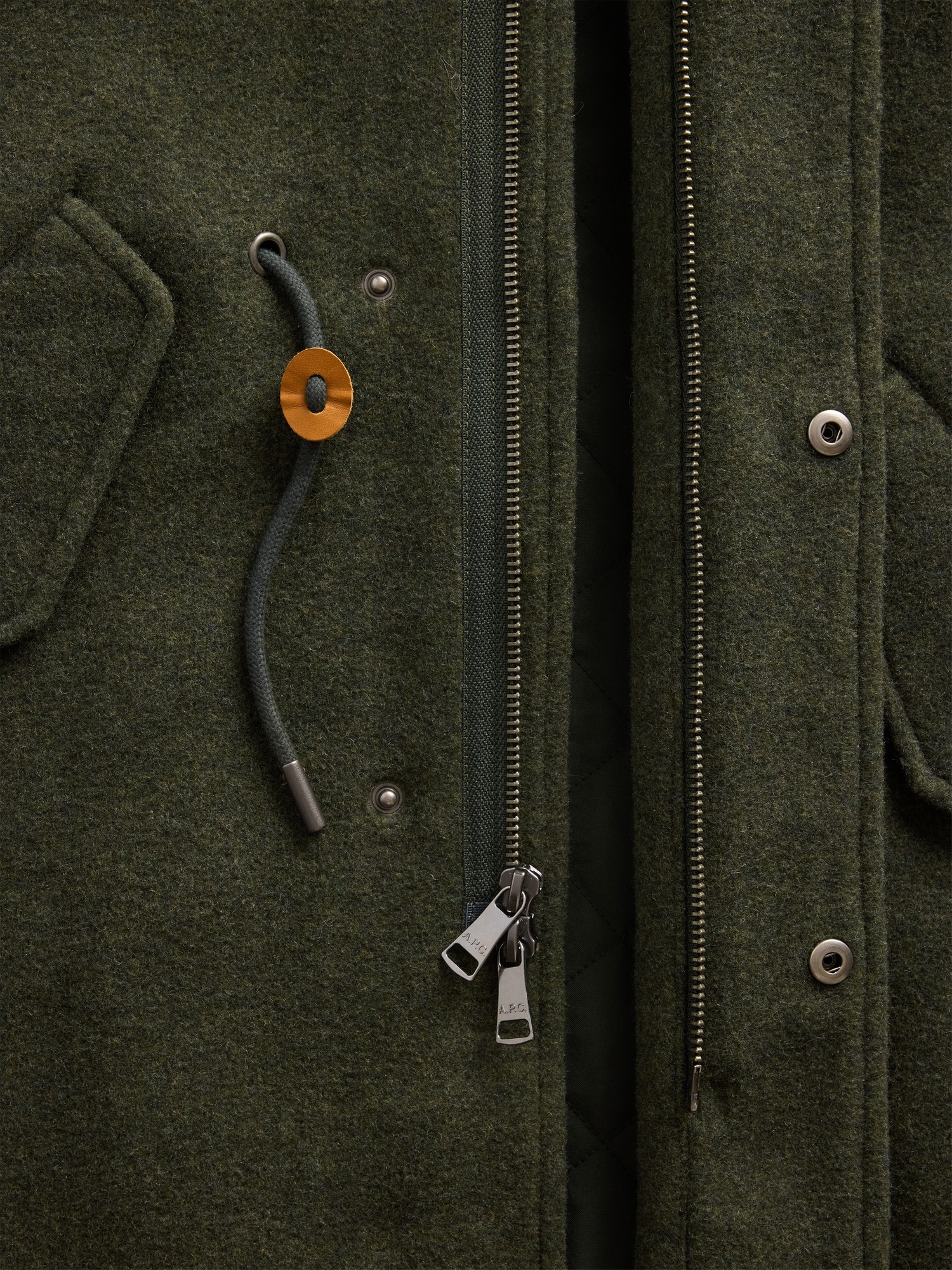Женская куртка Gap × A.P.C. Oversized Wool-Blend, цвет: Вечнозелёный — фото 6