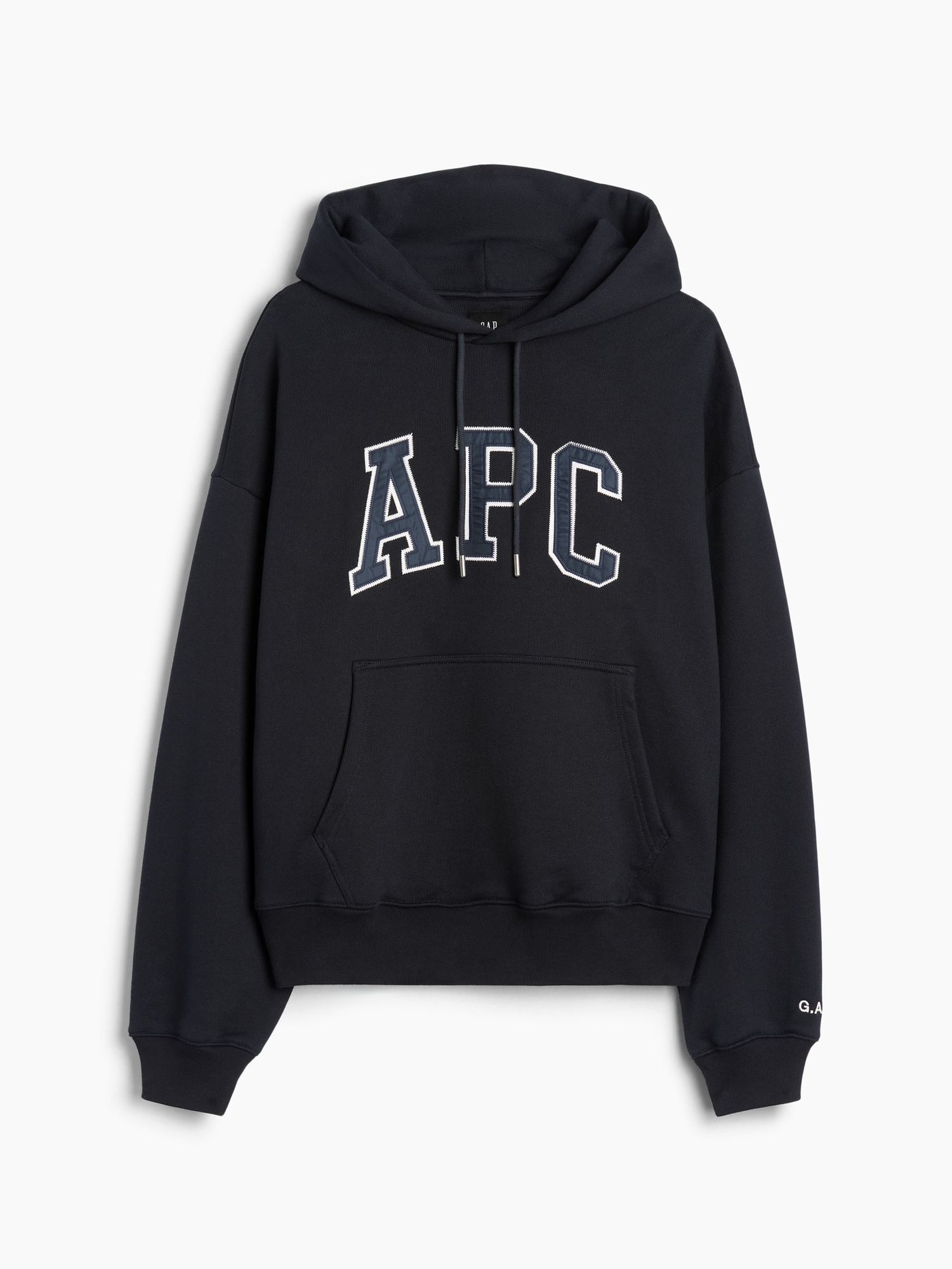 Женское худи Gap × A.P.C. Extra Heavyweight Logo, цвет: Тёмно-синий — фото 8