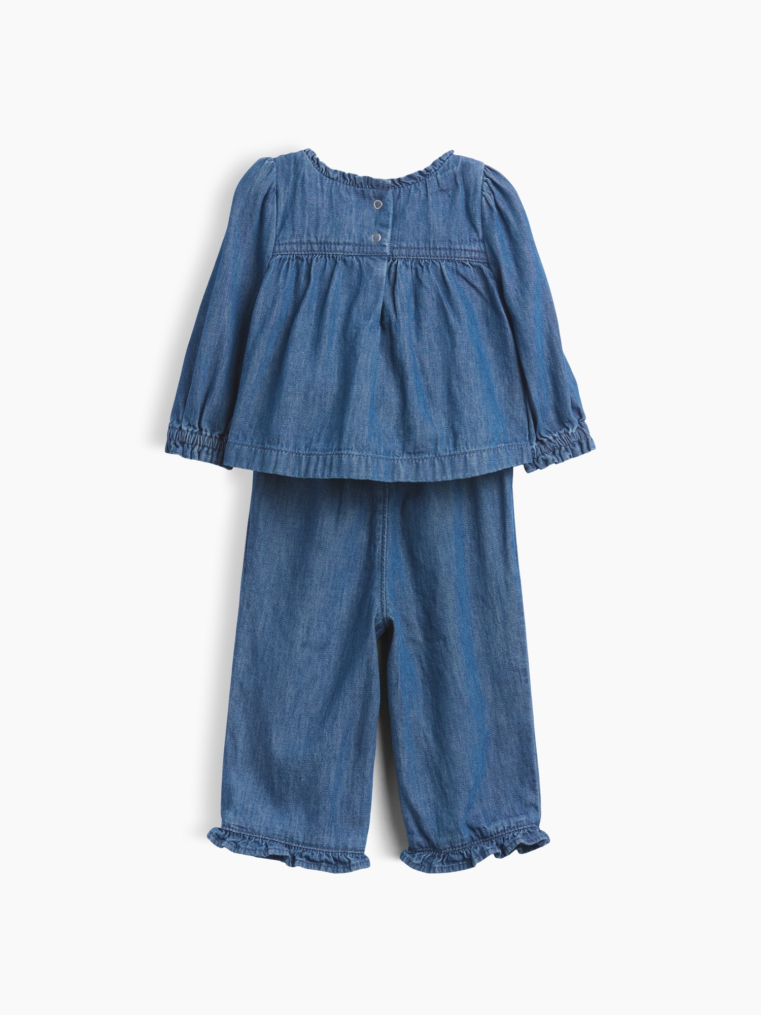 Gap Baby Denim & Corduroy Heart Outfit Set, цвет: Тёмная варка — фото 2