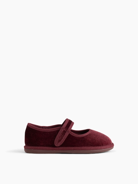 Toddler Velvet Mary Jane Flats