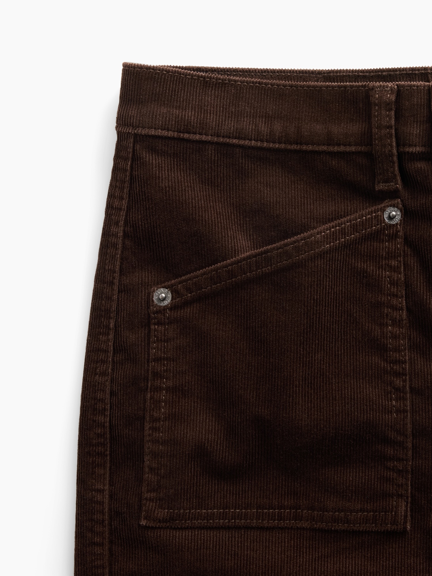 Женские брюки Gap × A.P.C. High Rise Corduroy Stride, цвет: Коричневый — фото 6