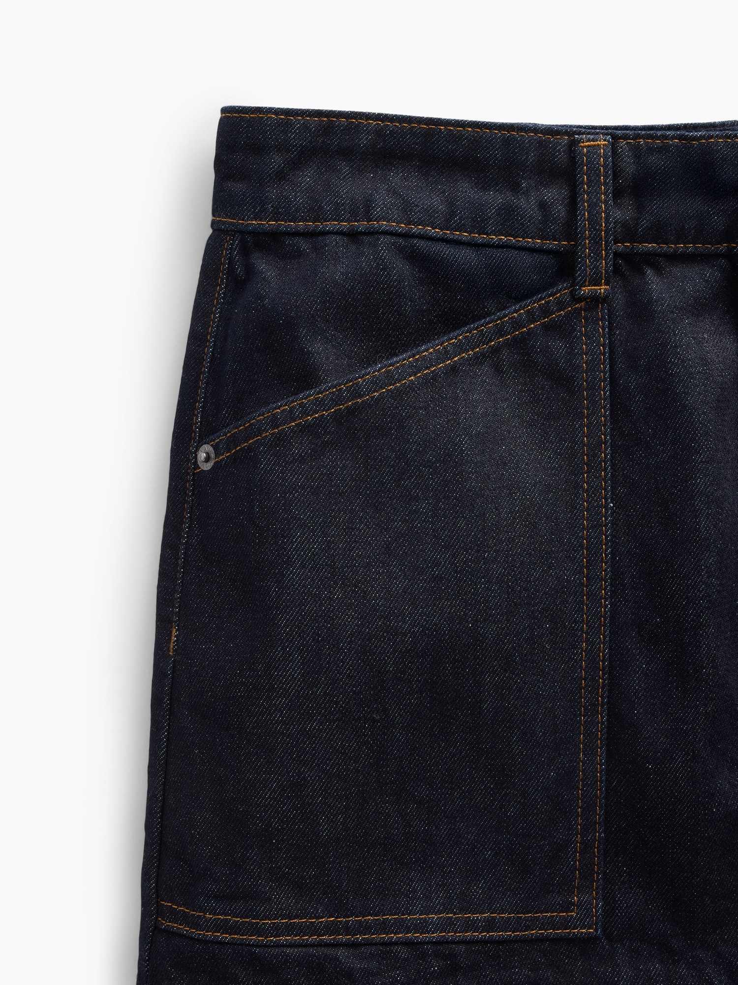 Женская юбка Gap × A.P.C. Denim Mini, цвет: Rinse Sienne — фото 6