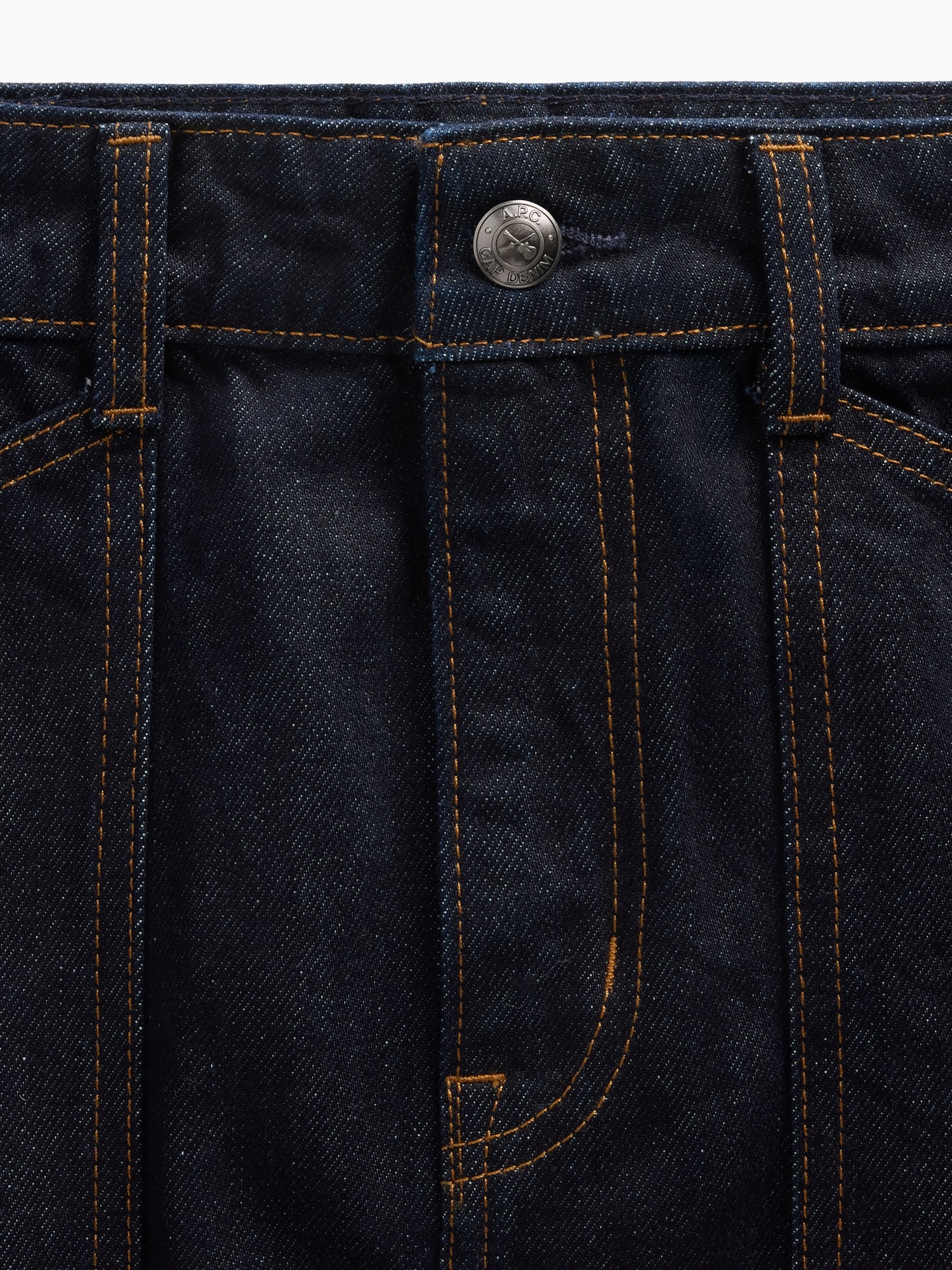 Женская юбка Gap × A.P.C. Denim Mini, цвет: Rinse Sienne — фото 7