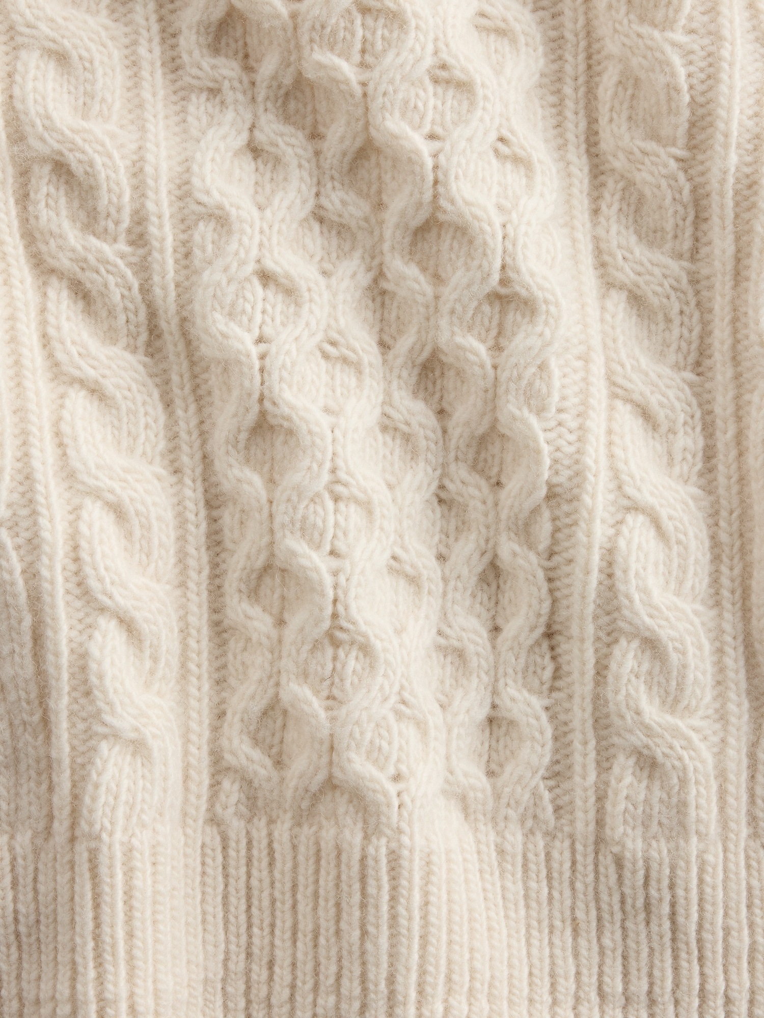 Женский кардиган Gap × A.P.C. Wool Cable-Knit, цвет: Chino — фото 7