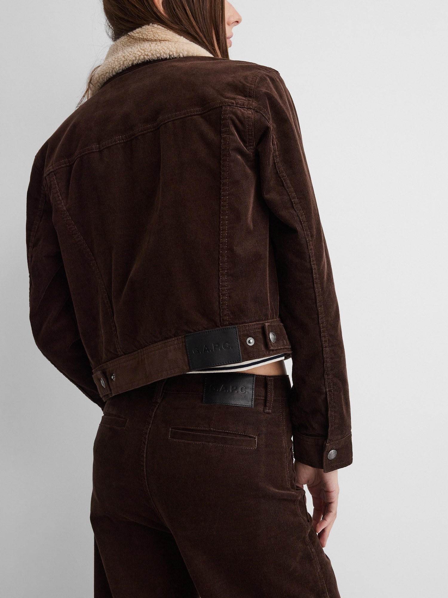 Женские брюки Gap × A.P.C. High Rise Corduroy Stride, цвет: Коричневый — фото 5