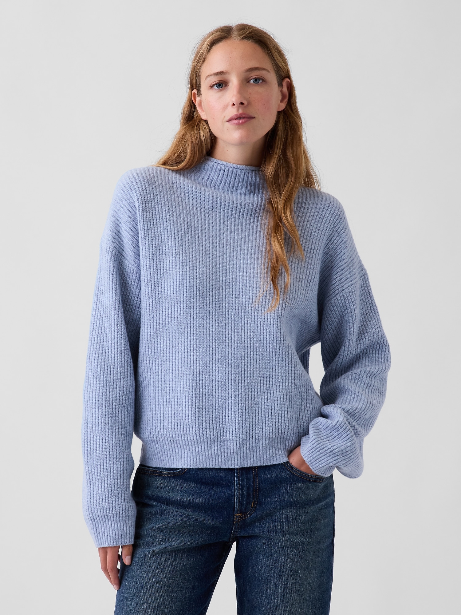 CashSoft Oversized Rollneck Sweater