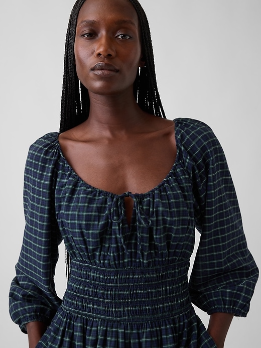 Voile Smocked-Waist Maxi Dress | Gap