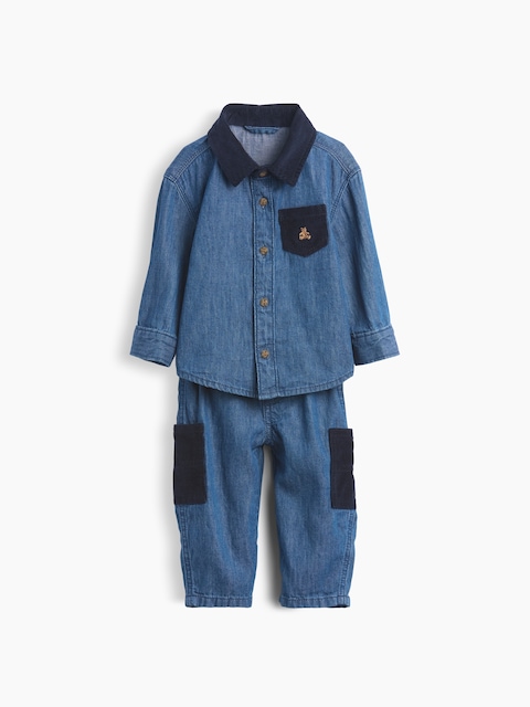 Baby Denim & Corduroy Outfit Set