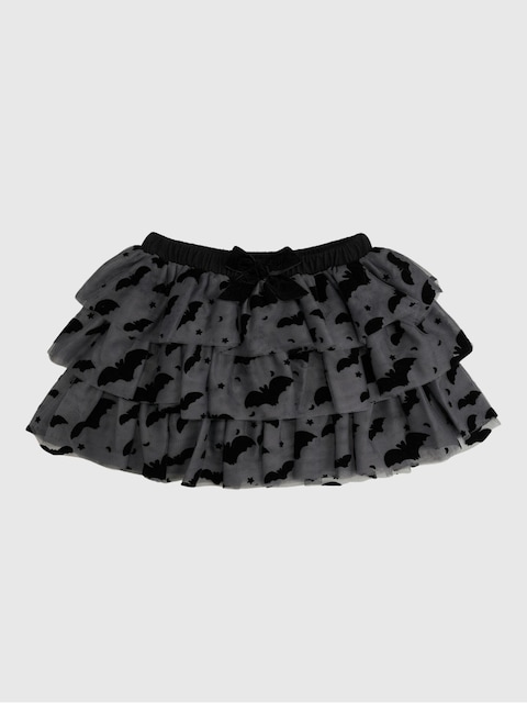 Sweet Wink Flocked Bats Halloween Bow Tiered Tutu
