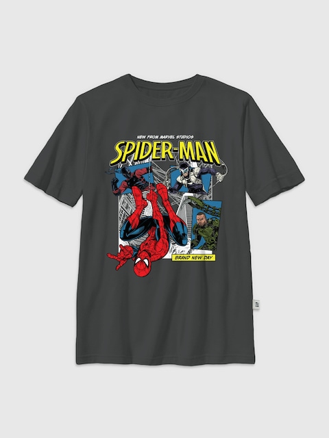 Kids SpiderMan Brand New Day Poster Panels Graphic T-Shirt