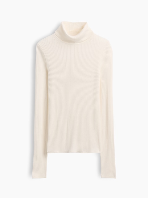 Lightweight CashSoft Rib Turtleneck Sweater