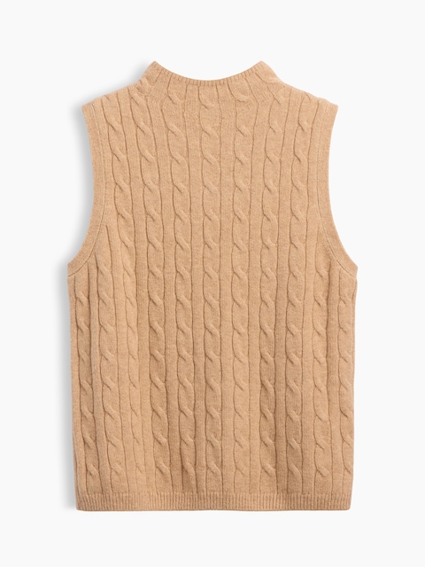 CashSoft Cable-Knit Sweater Vest