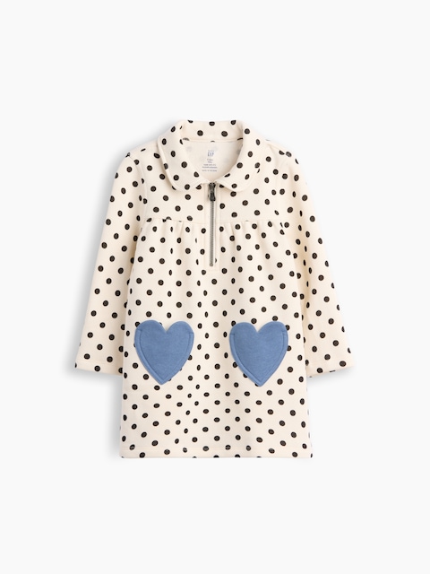 Baby & Toddler Heart-Pocket Sweatshirt Dress