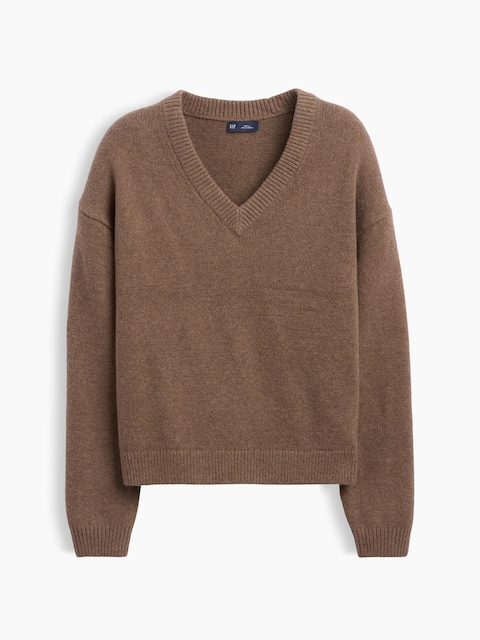 CashSoft Oversized V-Neck Sweater