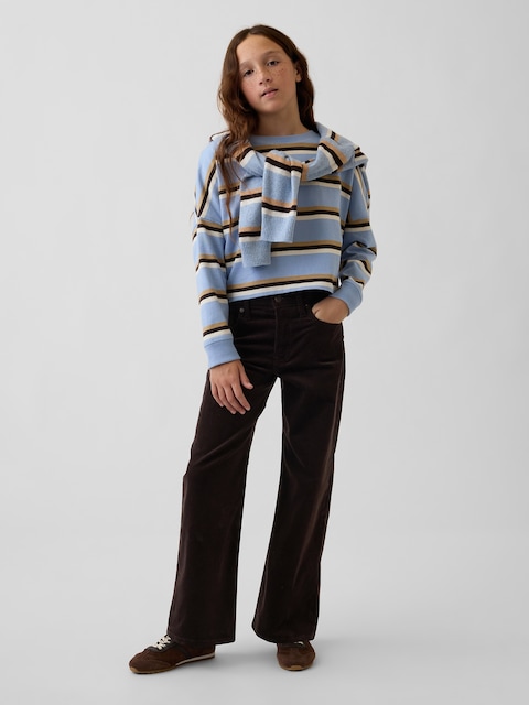 Kids Low Rise Corduroy Stride Wide-Leg Jeans