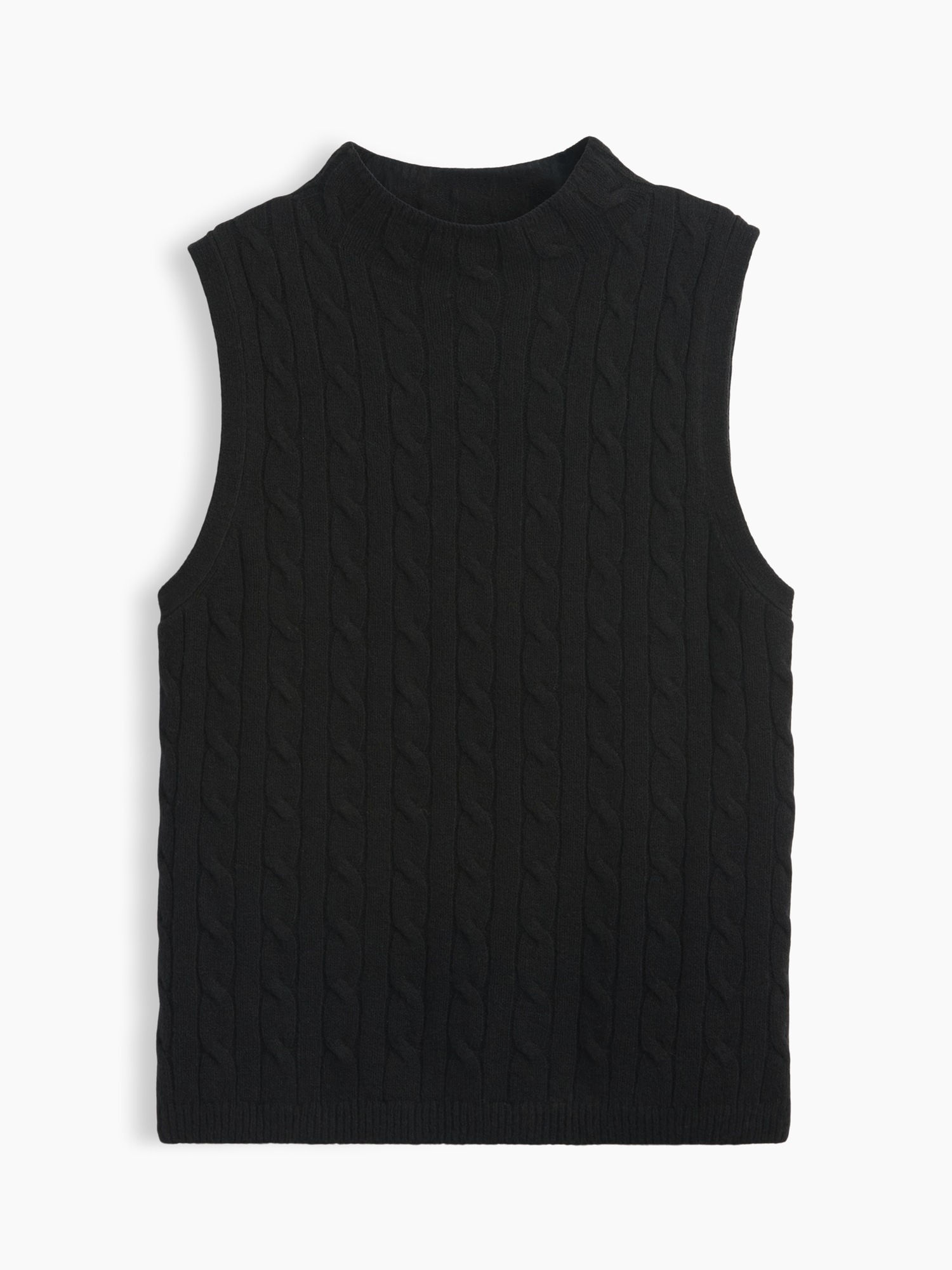 Женский жилет Gap CashSoft Cable-Knit Sweater Vest, цвет: Чёрный — фото 5