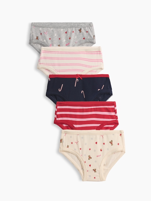 Toddler Organic Stretch Cotton Print Briefs (5-Pack)