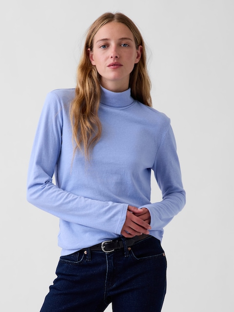 100% Cotton Authentic Turtleneck T-Shirt