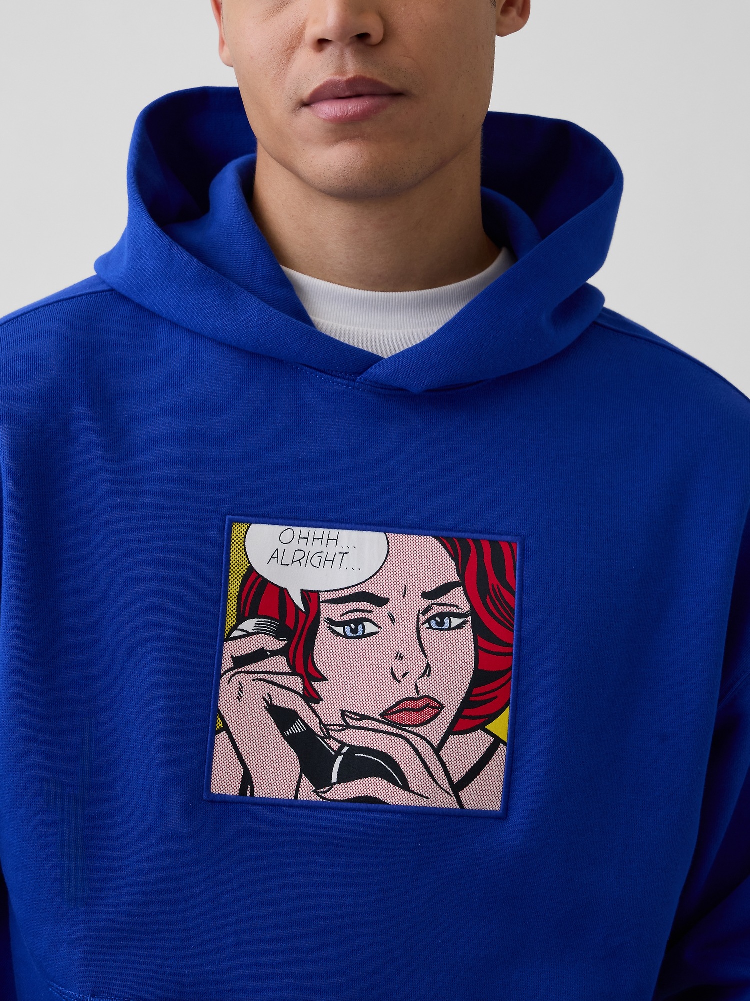 Женское худи Gap | Lichtenstein | Whitney | Ohhh... Alright... Heavyweight, цвет: Королевский синий — фото 4