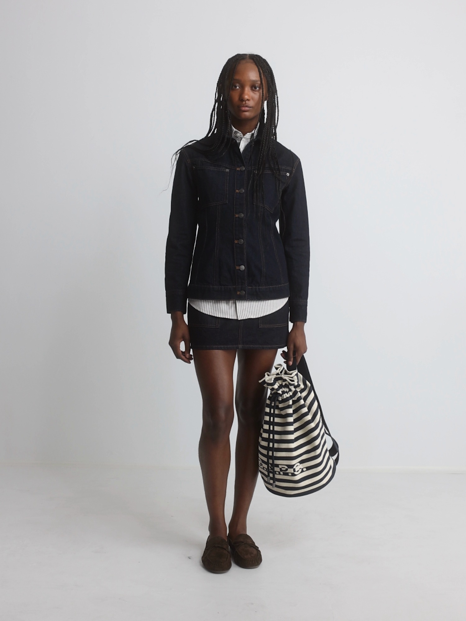 Мужская сумка Gap × A.P.C. Logo Bucket, цвет: Молочный белый — фото 5