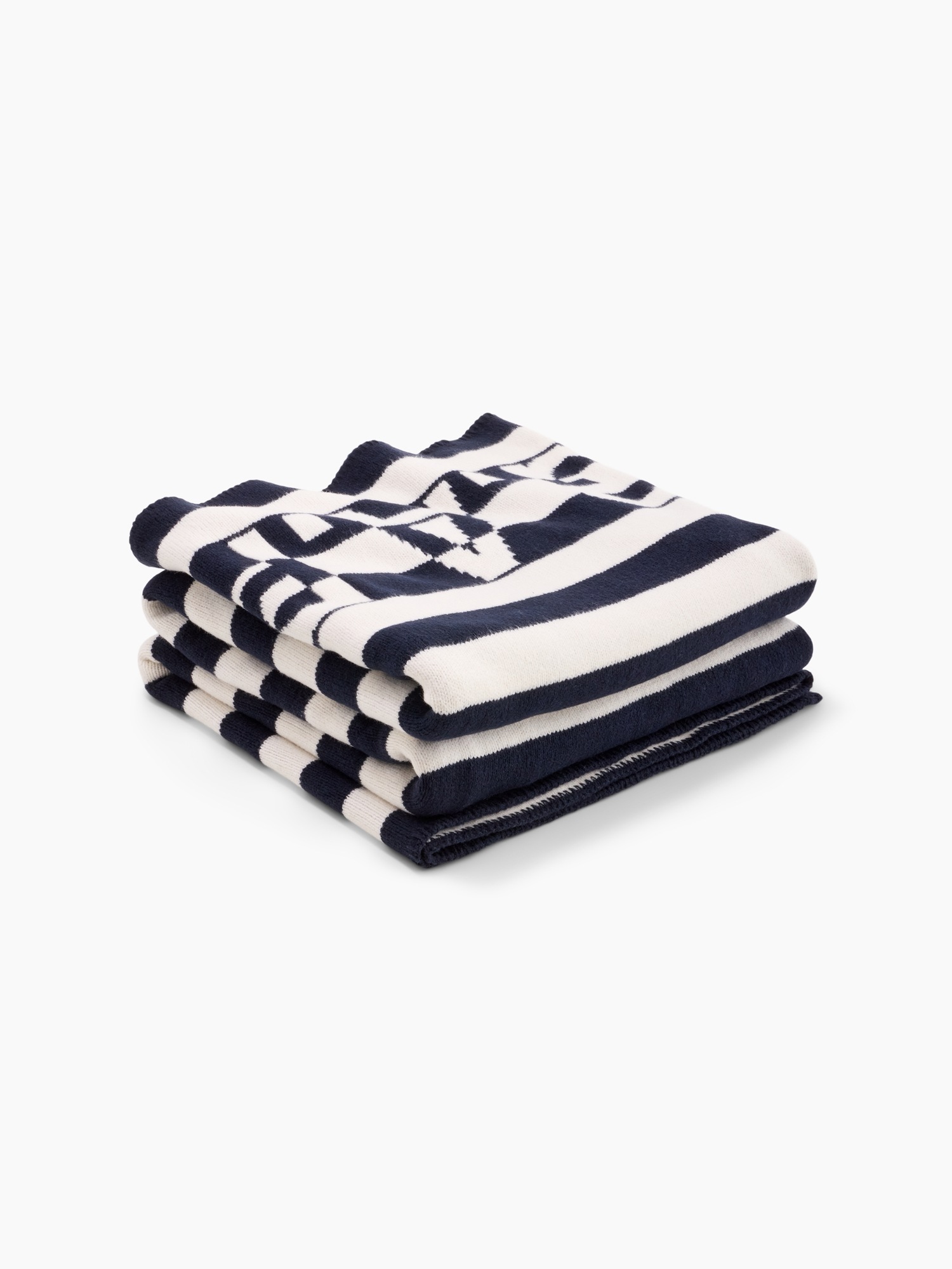 Плед Gap × A.P.C. Logo Stripe, цвет: Молочный белый — фото 5