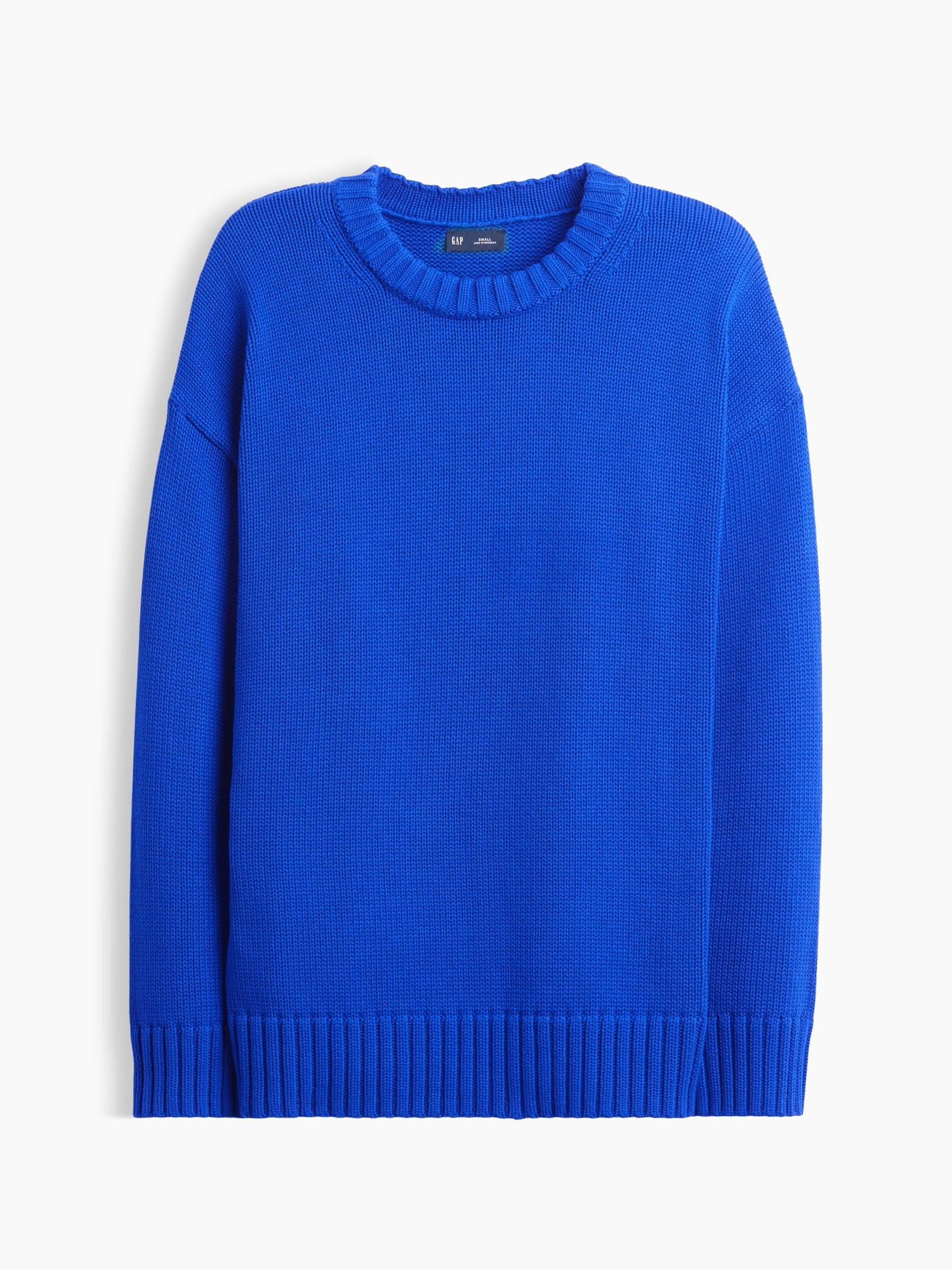 Женский свитер Gap 100% Cotton Oversized Sweater, цвет: Тёмно-синий, вариант 1 — фото 5