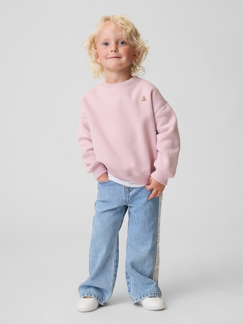 Baby & Toddler Lace-Trim Stride Jeans